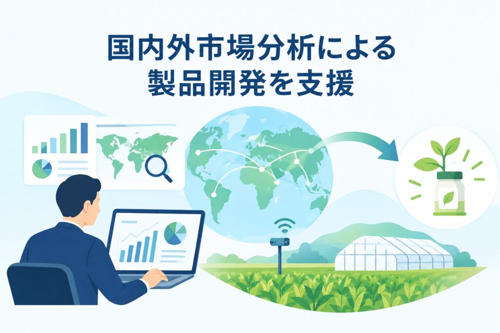 国内外市場分析による製品開発を支援