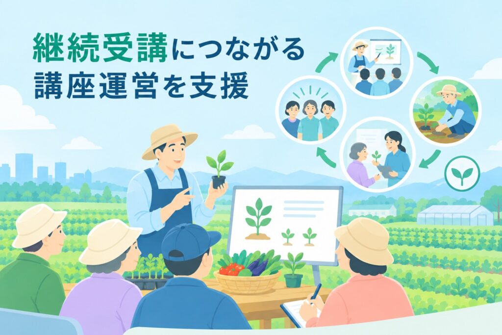 継続受講につながる講座運営を支援